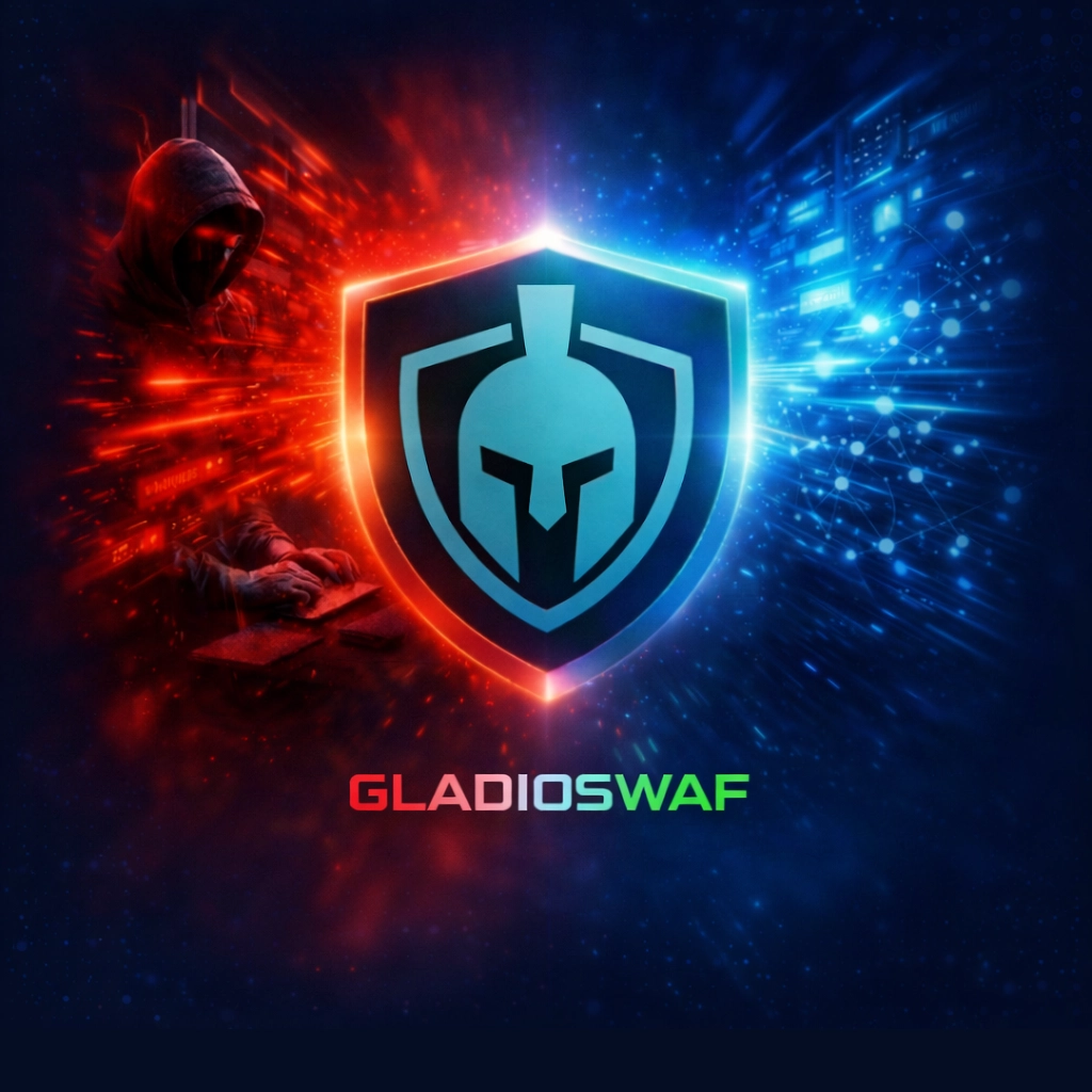 GladiosWAF AI Web Application Firewall shield protecting against SQL Injection, XSS, CSRF, and Path Traversal